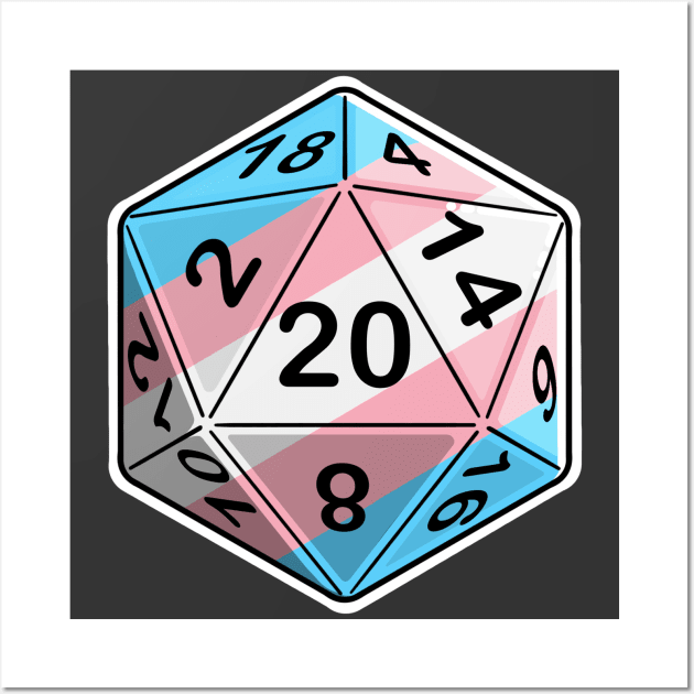 Trans Pride d20 Wall Art by PaintbrushesAndPixels